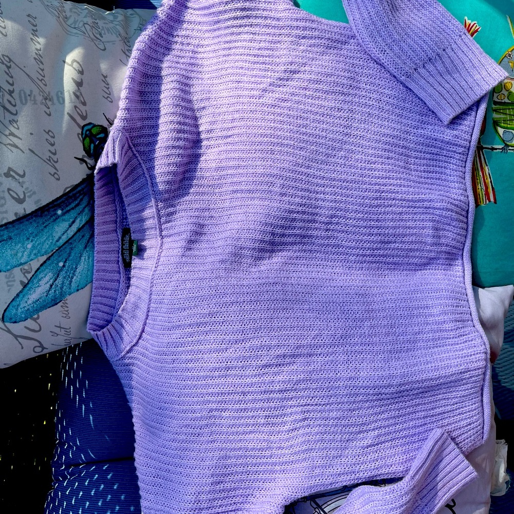 Purple  crop sweater
